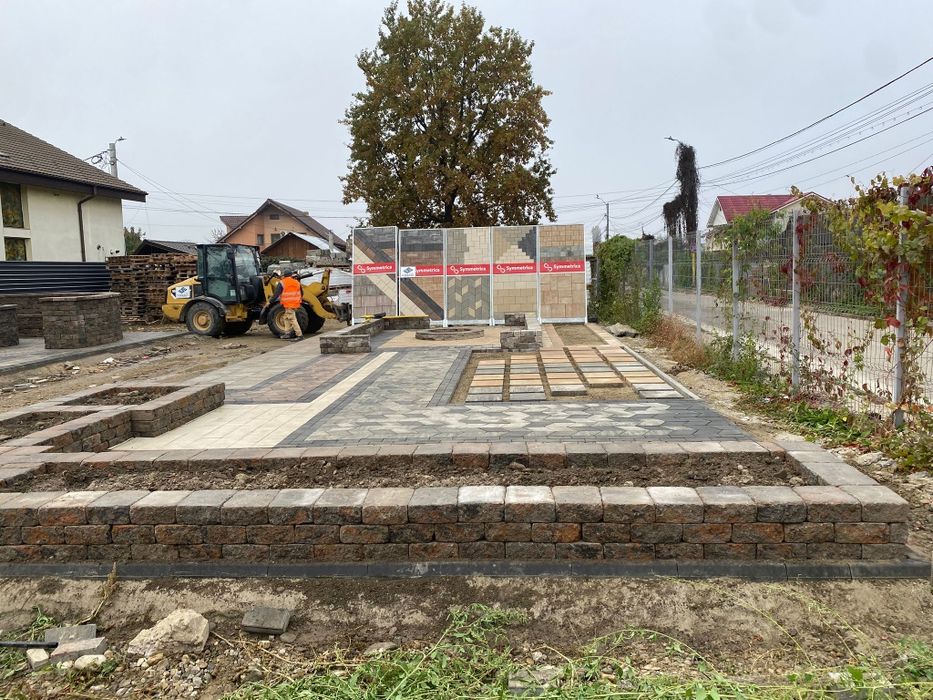 Montam borduri rigole pavaj