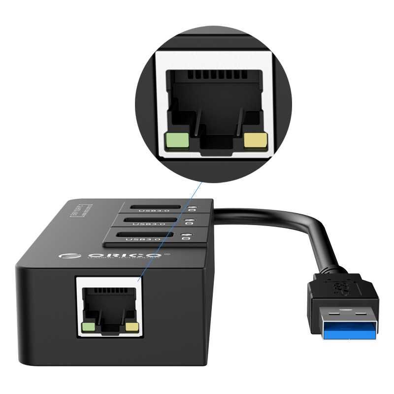 USB HUB - 3*USB 3.0 + LAN Gigabit Ethernet адаптер