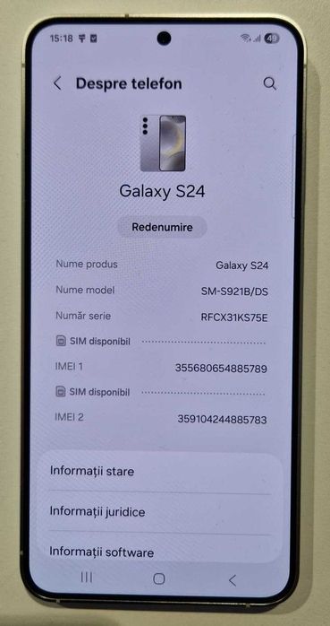 Samsung S921b Galaxy S24 5G 8/128Gb ag50 Galata B6423 Garantie 2 ani