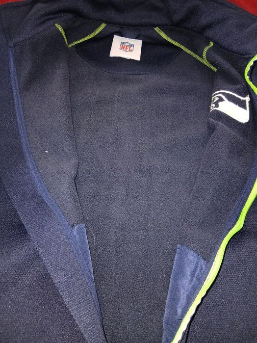 Из США, стильная утеплённая кофта на молнии, брннда Seattle Seahawks.