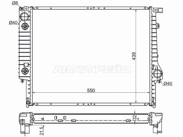 Радиатор BMW 3-Series 81-00 / 5-Series 88-96 / 7-Series 86-94 Bmw 520