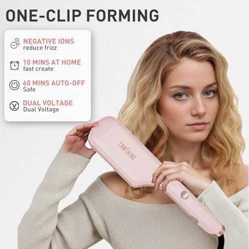 Нова Вълнообразна маша за коса 32мм с керамика, 5 нива загряване 30сек