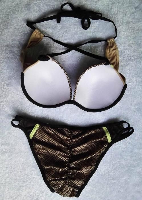Costum de baie sexy cu plasa si push up