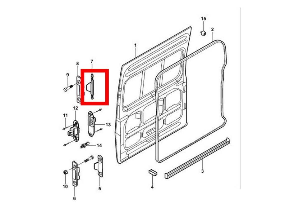 Заключващ детайл за плъзгаща врата Ford Transit MK6 & MK7