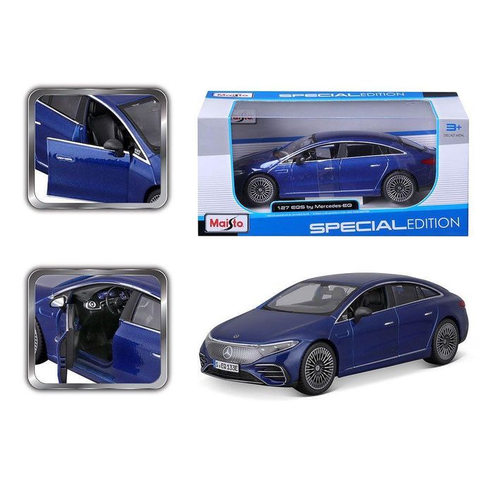 Мaisto sp edition кола mercedes-benz eqs 2022 1:24 синя и сива
