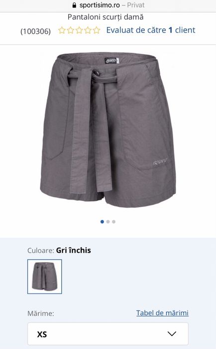 Pantaloni scurti NOI dama XS Sportisimo