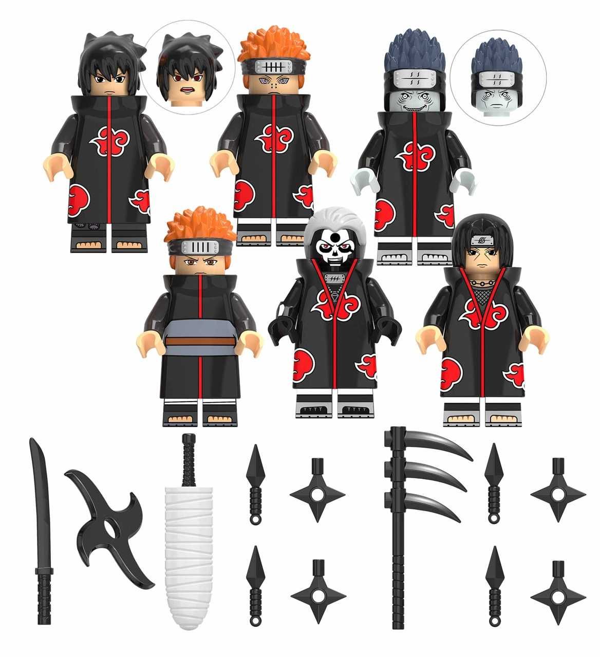 Set 6 minifigurine noi tip Lego Naruto pack3