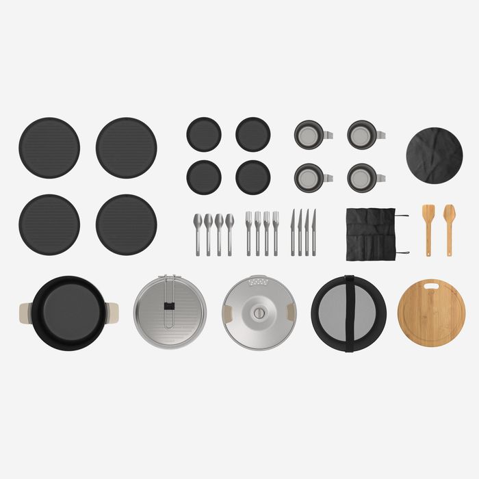 Set de gătit 900 camping din inox + - produs resigilat Decathlon