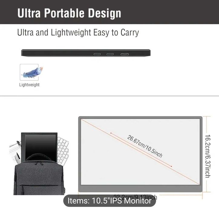 ANMITE 10.5 IPS инчов монитор 60 hz 1920x1080