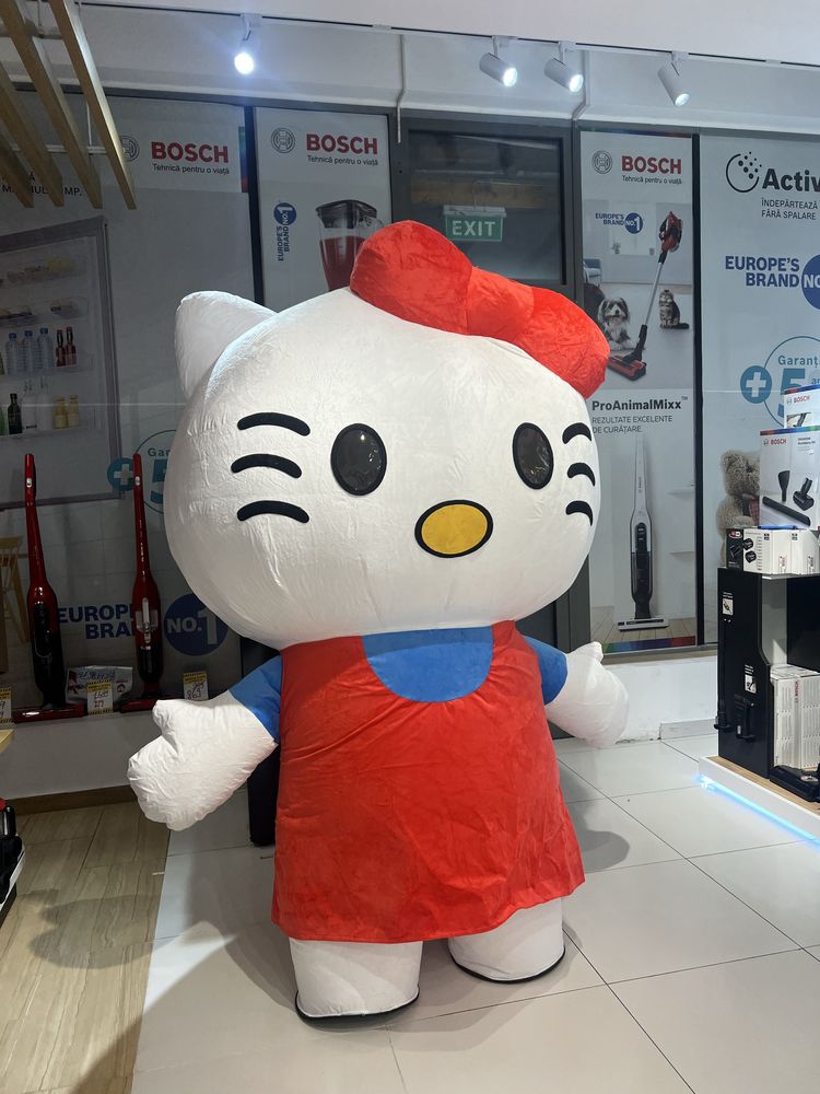 Mascota gonflabila hello kity 2 m cu baterie si incarcator inclusa