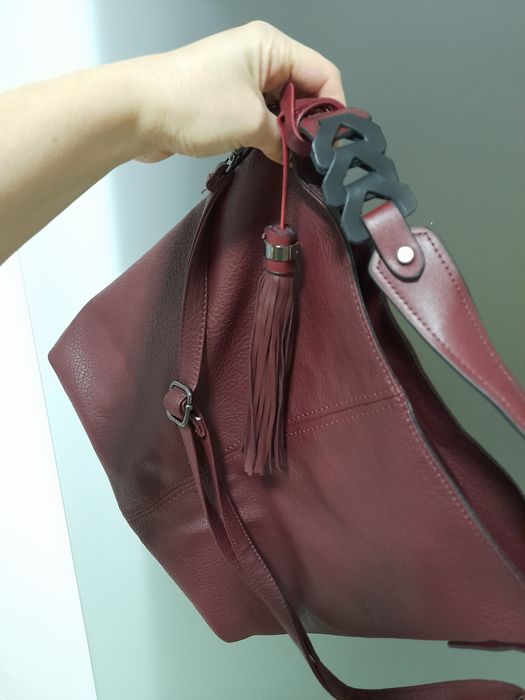 Geanta Xxl  shopper 40/40 cm visiniu inchis