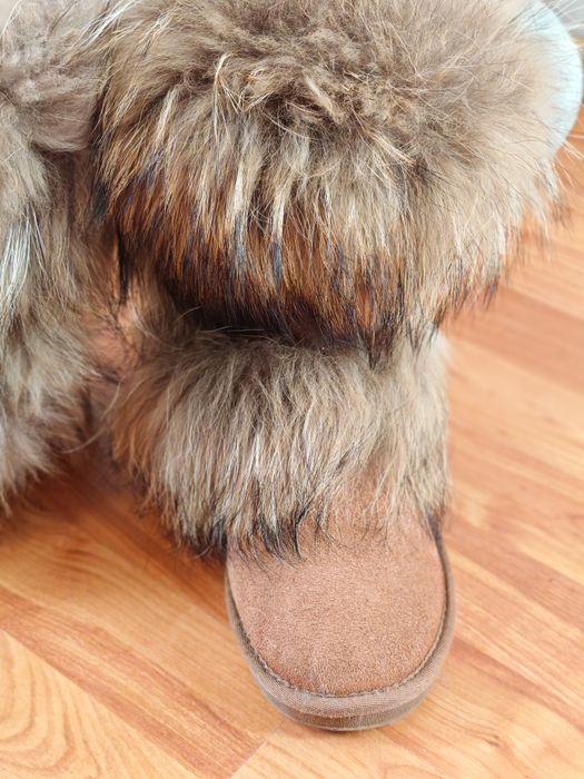 Ugg îmblănite, maro camel mărimea 37