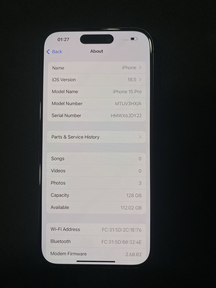 IPhone 15Pro 128GB ID-XXL2025
