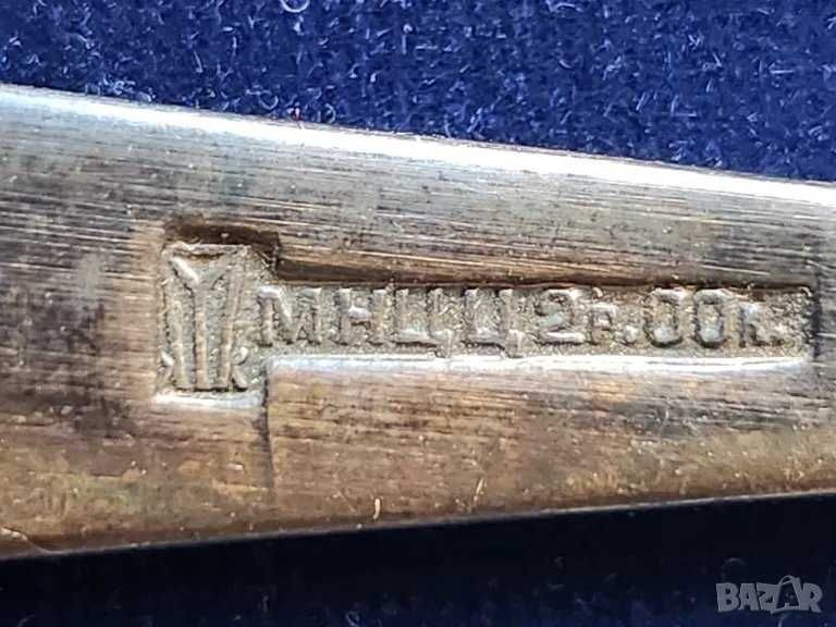 лъжички, позлатени мелхиор нови,к-т 6 броя, мод. "Хмель",+ 7 вил+5 лъж