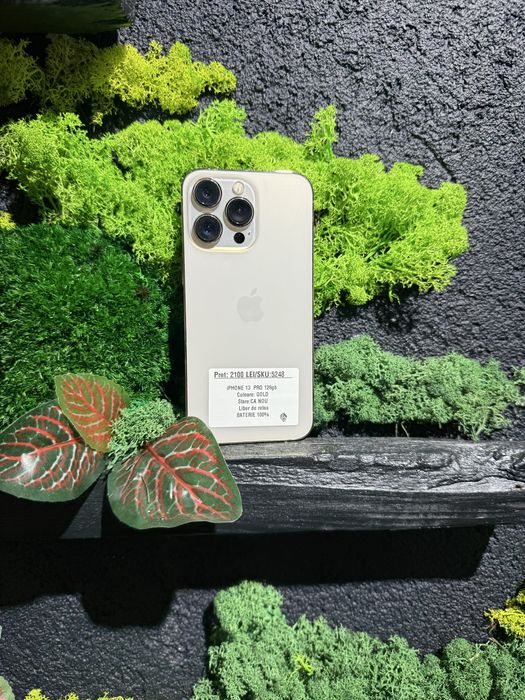 iPhone 13 pro 128gb Gold 100% Ca Nou Liber de retea/Fact+Garantie