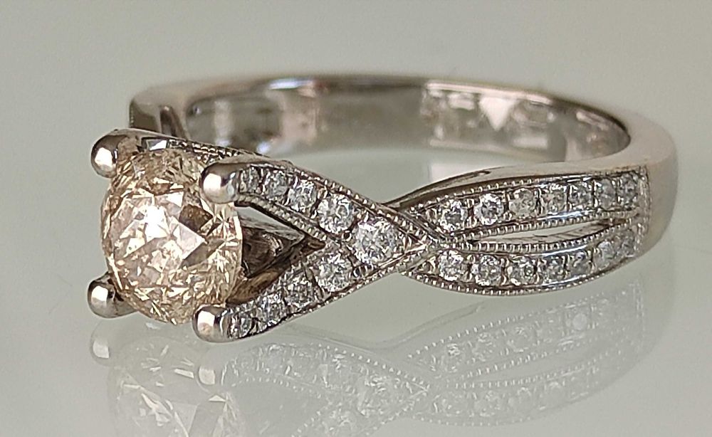 Inel logodna 14k cu diamante 1,40ct