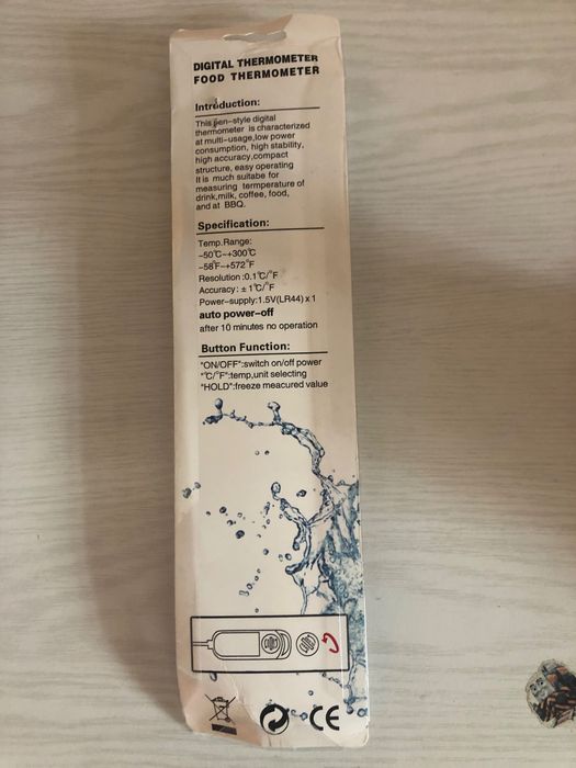 Vand termometru alimentar