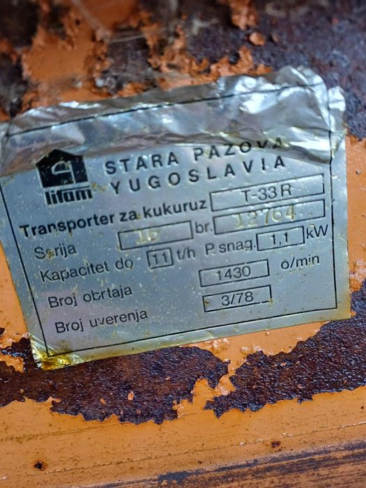 Banda transportoare porumb lungime de 8 m motor 220v