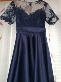 Rochie elegantă navy blue , făcută la comandă