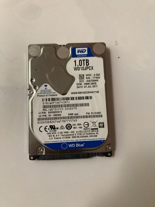 HDD за лаптоп 1TB WD Blue WD10JPVX SATA3