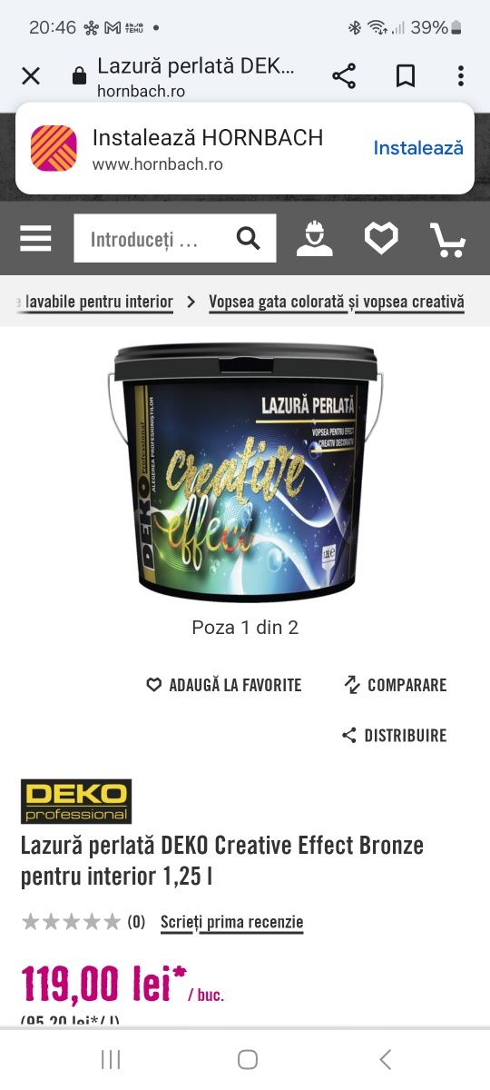 Lazură perlată DEKO Creative Effect Bronze pentru interior 1,25 l