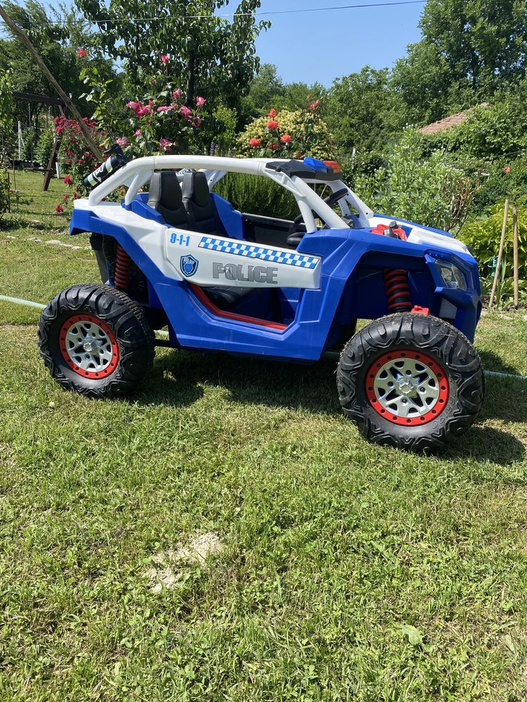 UTV electric POLICE, pentru 2 copii 4x4, USB, bluetooth