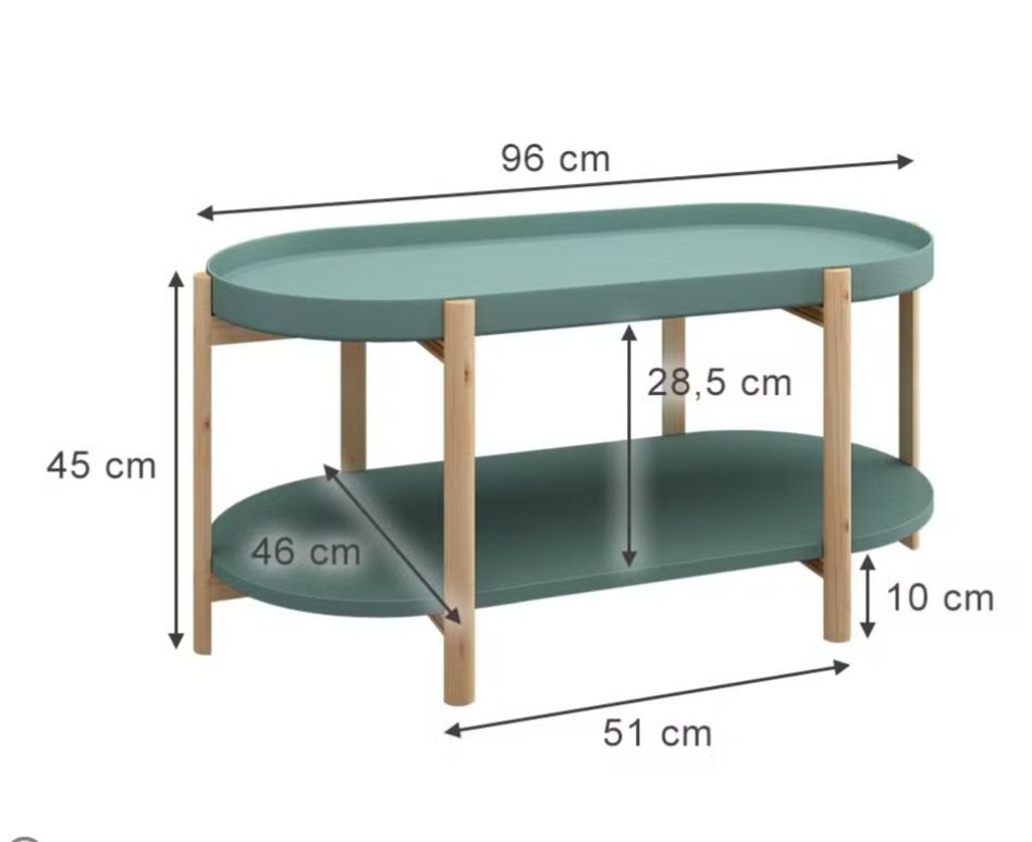 Masuta de cafea Milo 96×45×46cm
Verde deschis - lemn