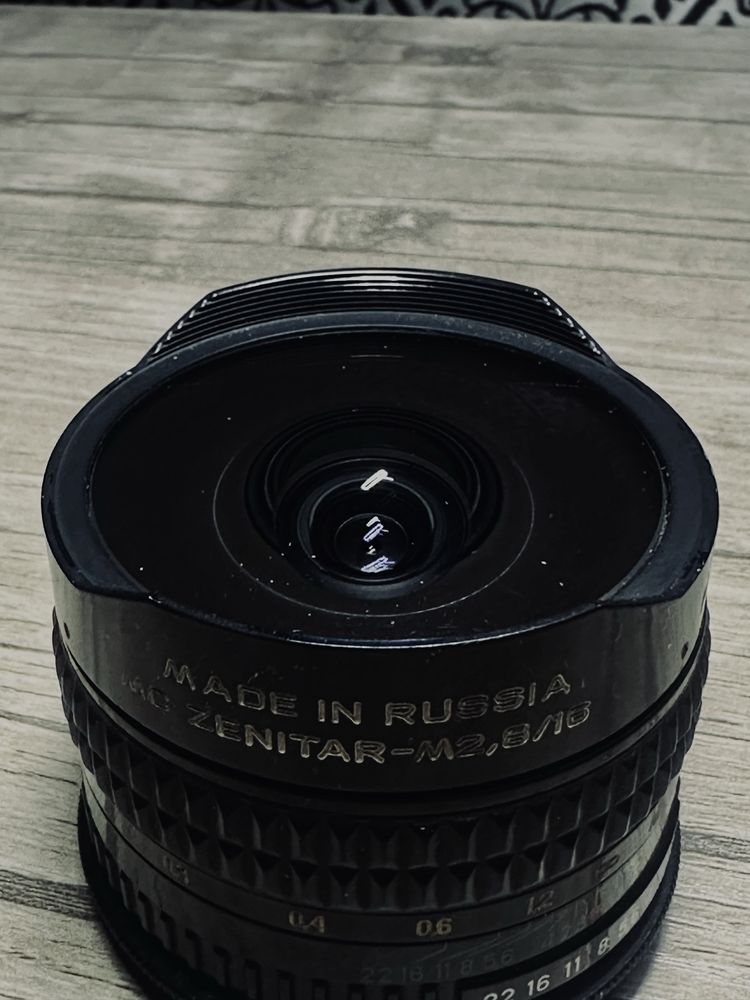 Объектив Fisheye Zenitar 16mm f2.8 для Canon