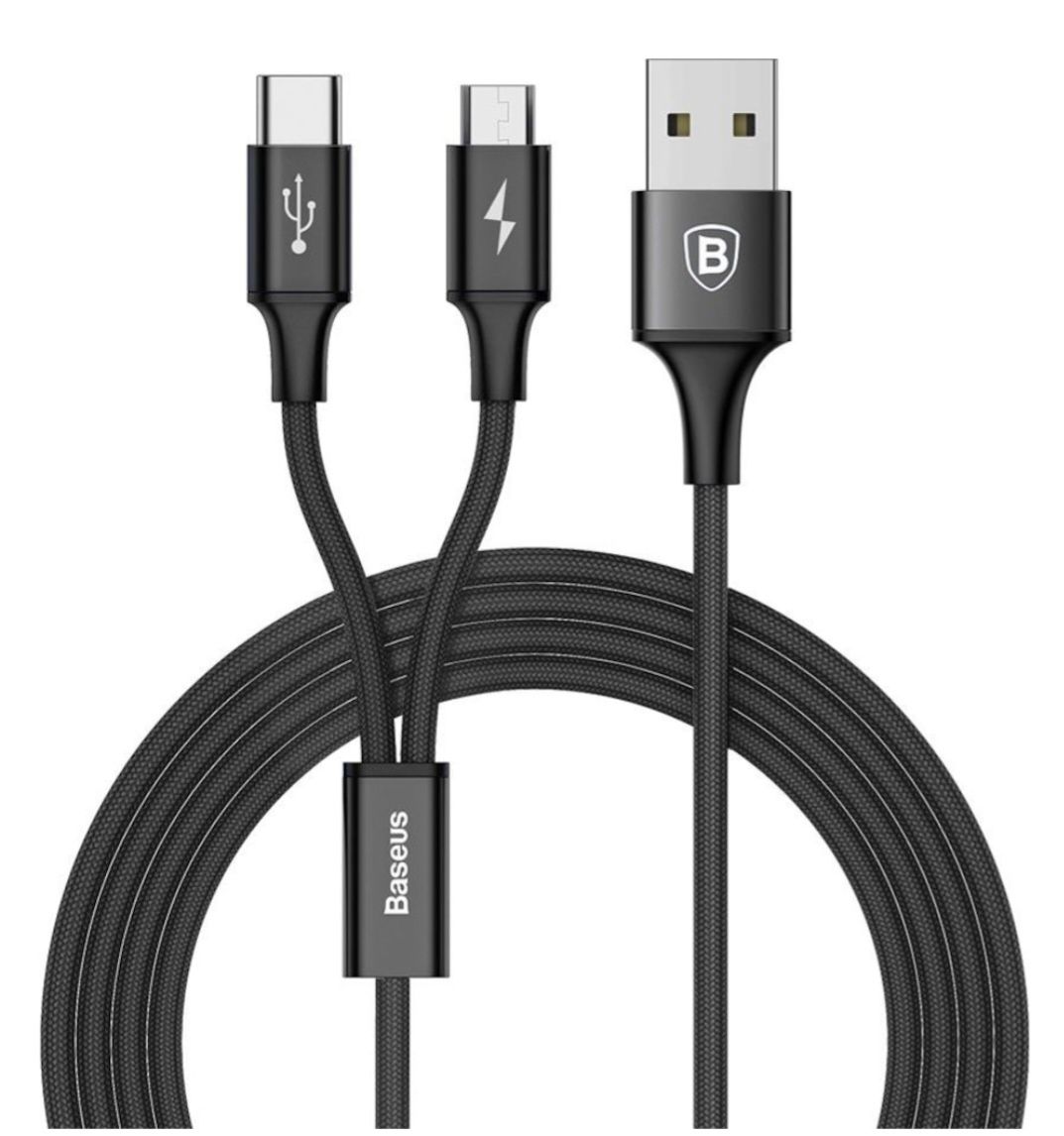 Cablu USB la USB C & Micro USB