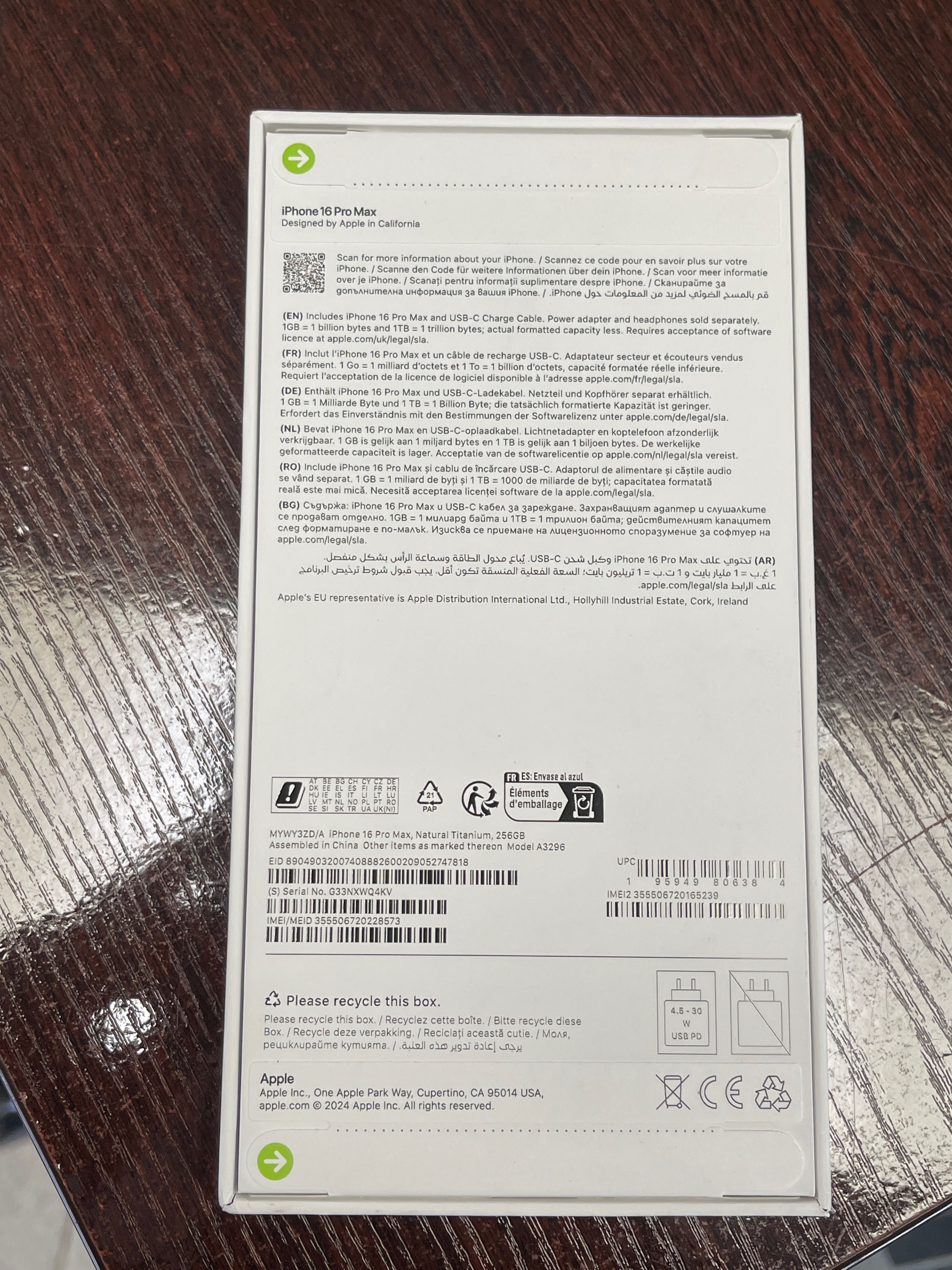 iPhone 16 pro max 256gb Нов запечатан