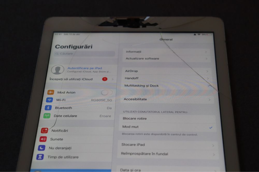 Tableta Apple iPad Air 1 cu bypass + husa