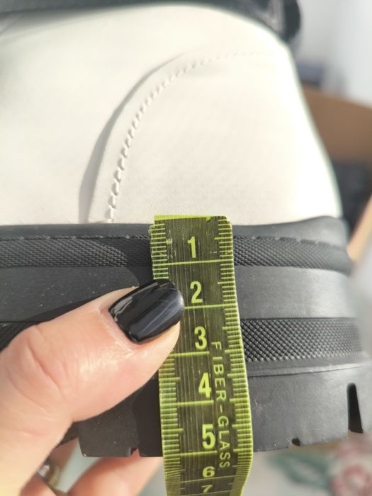 Ghete/bocanci UGG flatform din piele Sid, Alb fildes,40