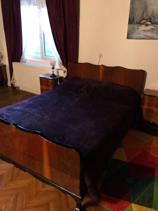 Set Complet Mobila Dormitor Art Deco Furnir Nuc Masiv