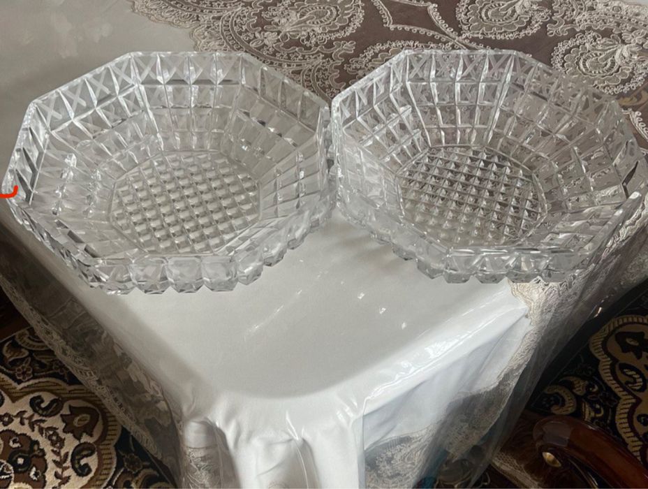 Большие хрустальные блюда - ляганы