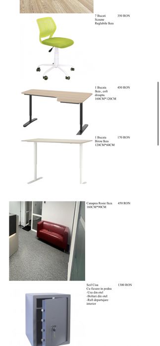 Mobilier pentru spațiu de birouri