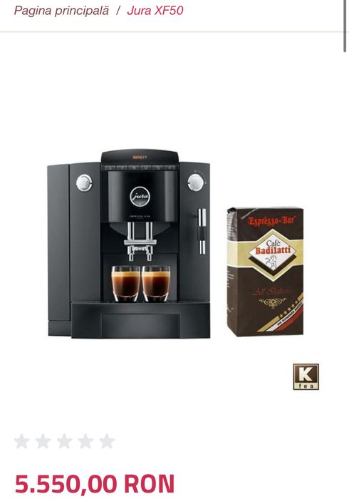 MDM vinde: Espressor Jura Impressa XF50.