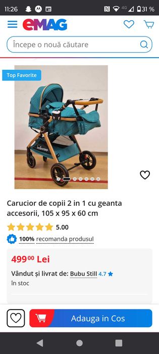 Căruț 2in1 de la 0-36 luni!