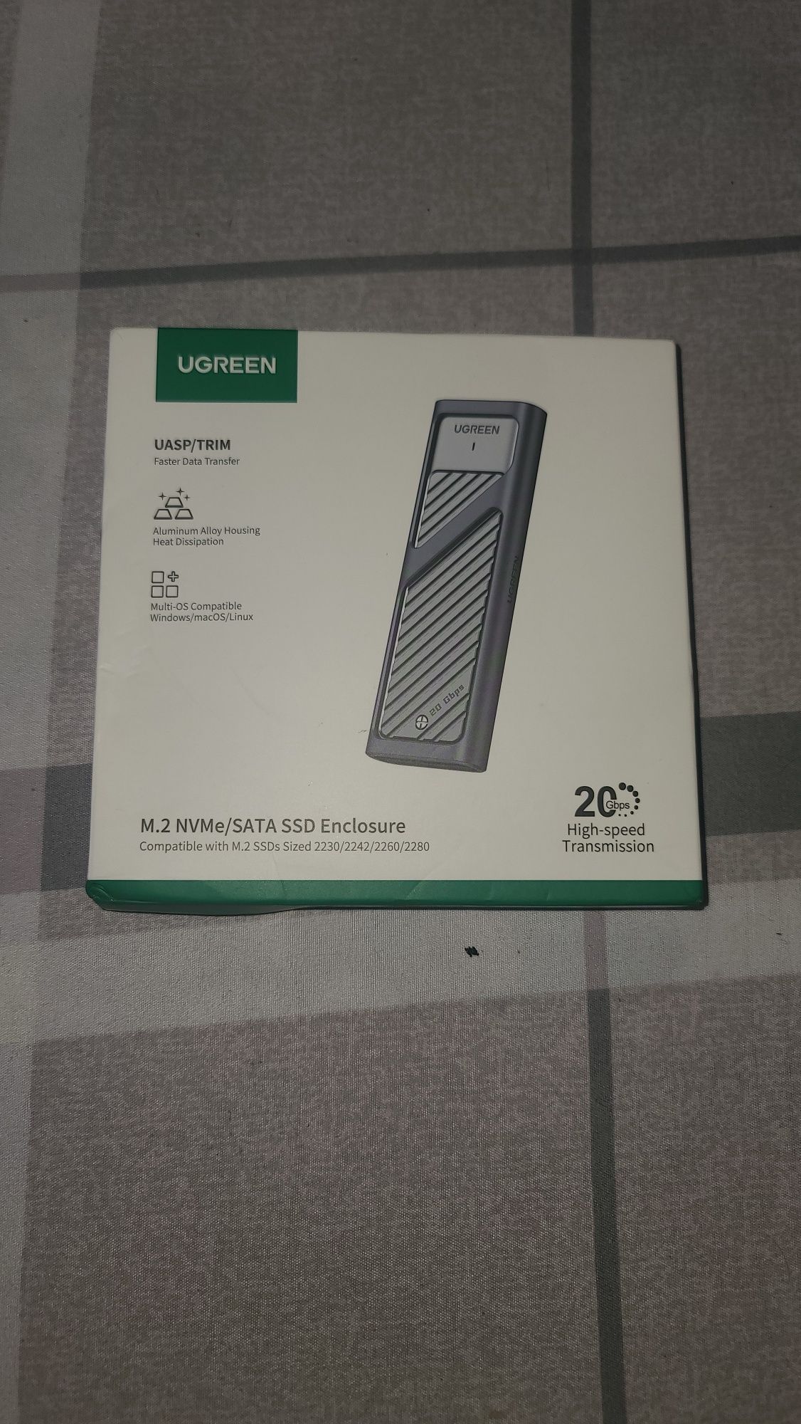Ugreen 20 Gbps M.2 NVMe Ennclosure
M.2 NVMe SSD Enclosure