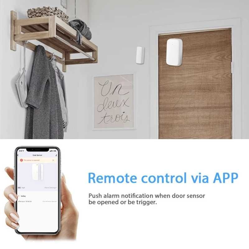 Senzor usa/fereastra Tuya Zigbee CEL MAI MIC senzor pe piata TR GRATIS