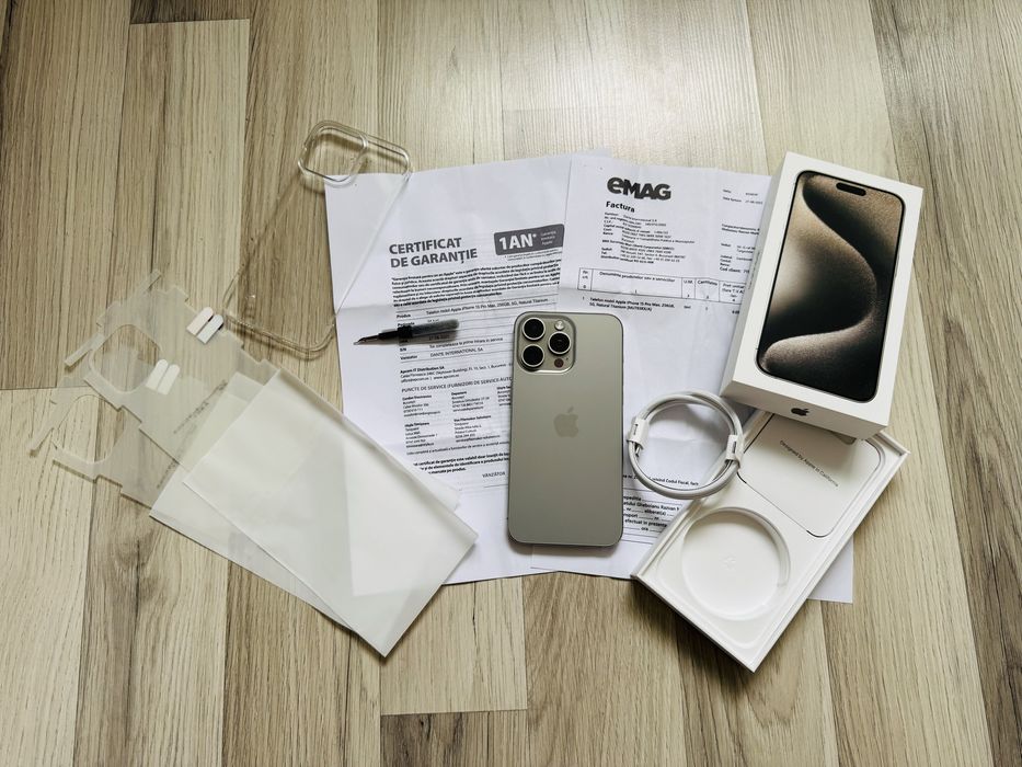 IPhone 15 Pro Max Natural Titanium 256GB eMag (87% battery)