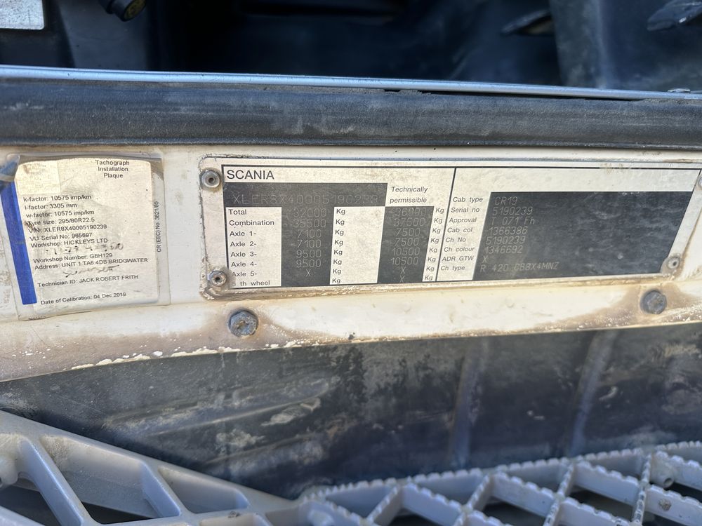 Scania euro 5 8x4 si cisterna cu bazin echipata santier !!