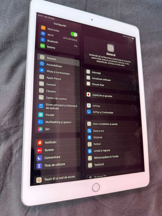 Tableta Ipad generatia 7 2019 32 GB Silver  Alb ca nou 10.2 Pret FIX