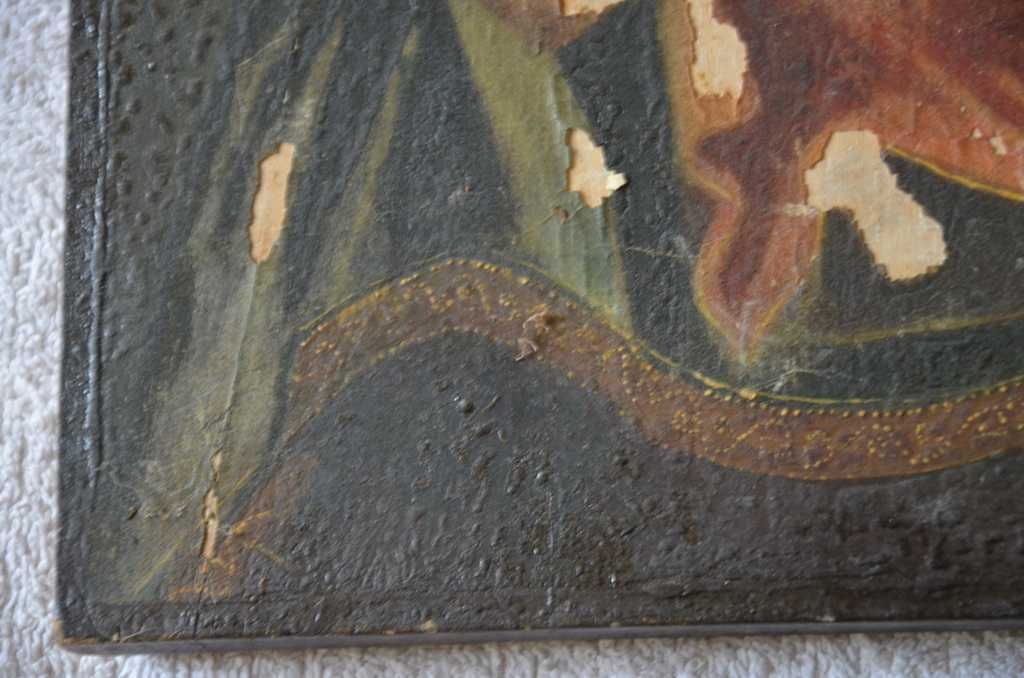 Icoana veche pictata Fecioara Maria, anii 1850 / Icoana antica