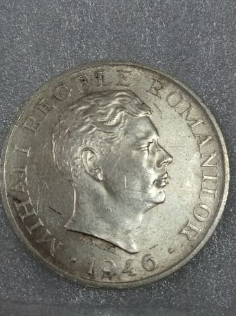 Moneda argint 100000 lei 1946 Regele Mihai