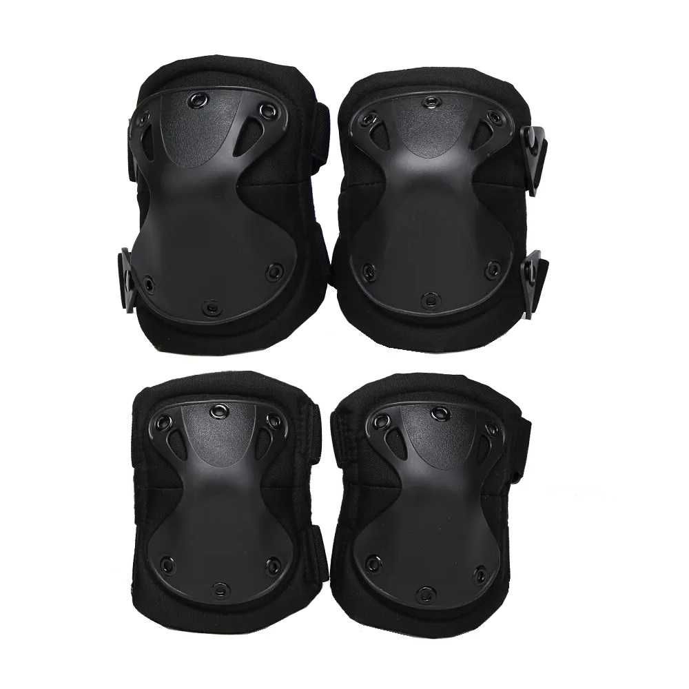 Set Genunchiere si Cotiere, Negru, marime universala airsoft paintball