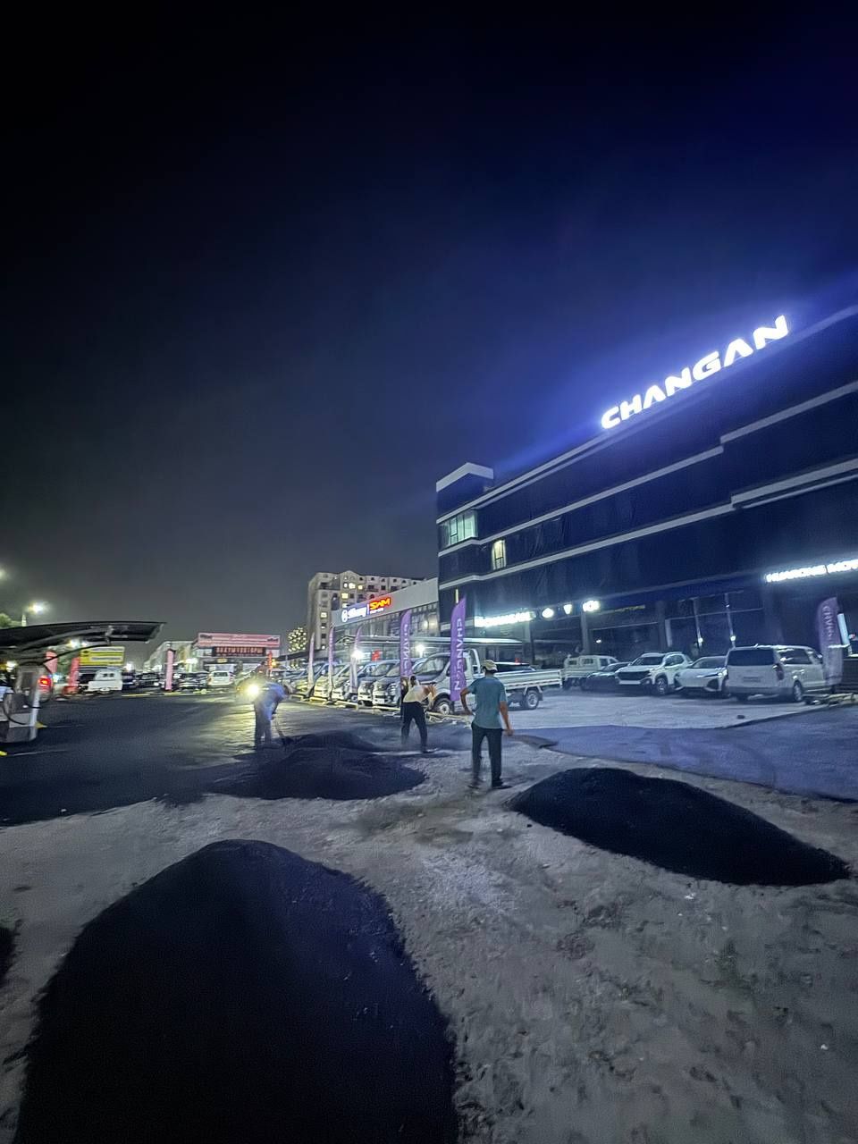 Асфальт килищ Хизмати Бор Асфалт килиб Берамиз иши