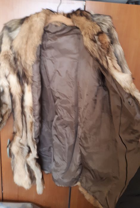 100%естествен косъм палто от жълта лисица