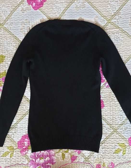 Pulover negru casmir Uniqlo