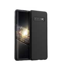 Husa protectie full pentru Samsung Galaxy S10 Plus, Black + folie