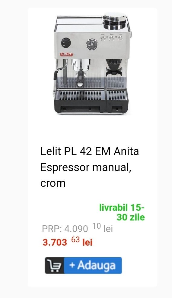 Expresor LELIT PL 42 EM Anita